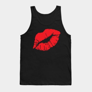 KISSING LIPS-PURE RED Tank Top